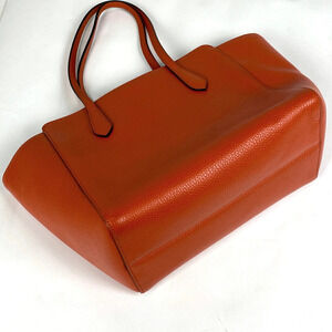 Gucci Logo Bag 2way Pink Shoulder Tote Orange Leather Swing